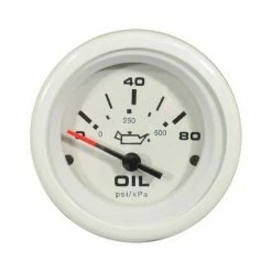 Motor Accessories Veethree Arctic Oil Pressure Gauge 0-80 PSI
