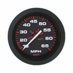 Motor Accessories Veethree Black Amega Speedometer Kit 65 MPH