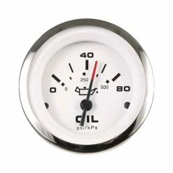 Motor Accessories Veethree Lido Pro Oil Pressure Gauge 0-80 PSI